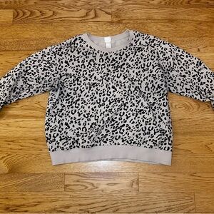 H&M Black and Gray Leopard Print Sweater